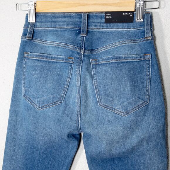 J Brand Women’s Maria Jeans Model Off Duty Quiet Luxury High Rise Raw Hem 23 - Picture 5 of 10